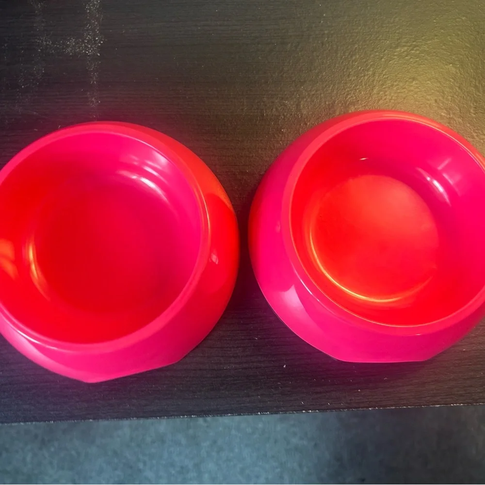 Vibrant Pink Dog Bowls